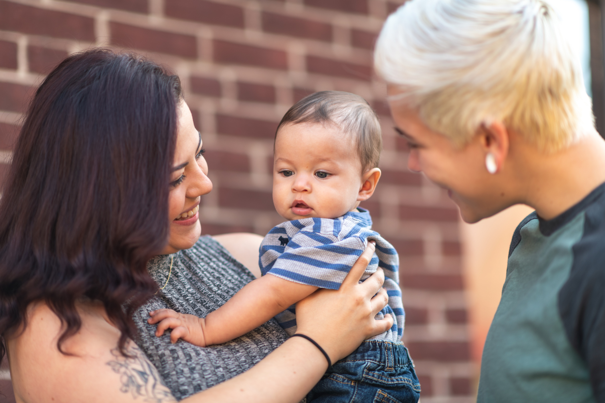 Lesbian couple with baby