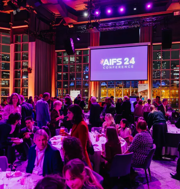 Shot of the crowd at the AIFS Conference 2024 gala dinner