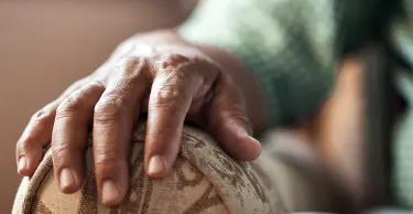 Cropped shot of a senior man at home