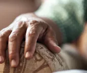 Cropped shot of a senior man at home