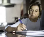 Mature lady working from home Mature lady working from home