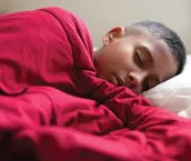 Image of a young teenager sleeping Image of a young teenager sleeping