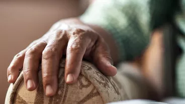 Cropped shot of a senior man at home