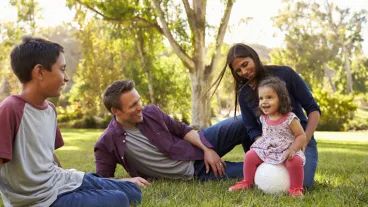 A family in the park