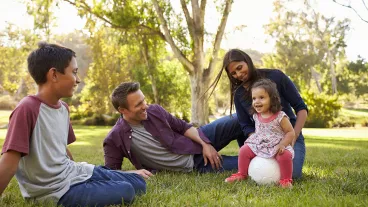 A family in the park